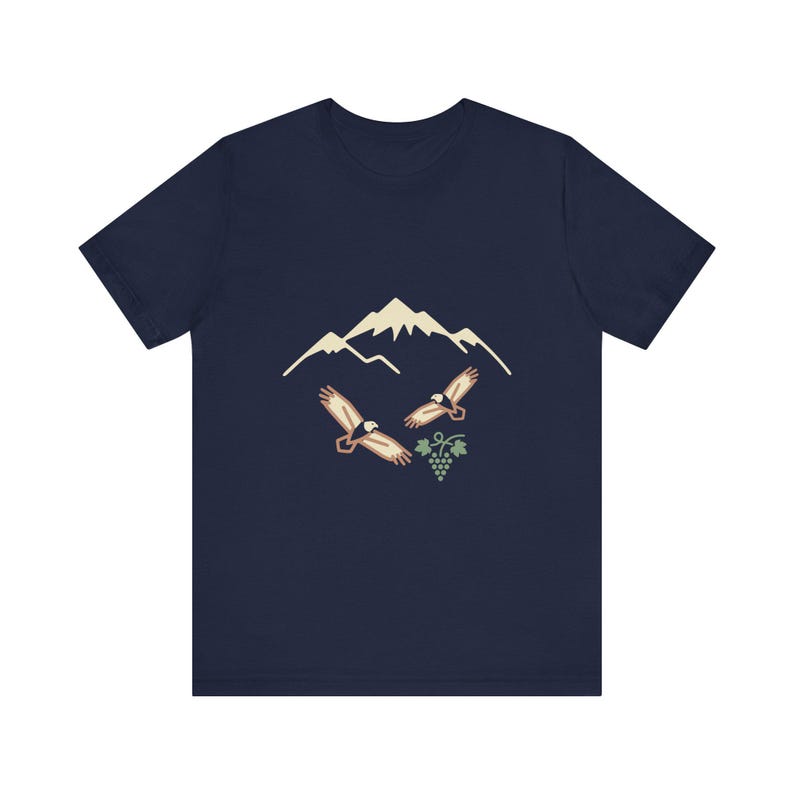 Caucasus Mountains Shirt, Georgian Eagle Grapes Tee, Sakartvelo Gift, Republic of Georgia T-Shirt, Georgian Roots Heritage Gift image 3