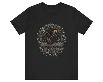 Georgian Drinking Horn Shirt, Kantsi Marani Wine Tee, Sakartvelo Gift, Republic of Georgia T-Shirt, Georgian Roots Wine Gift