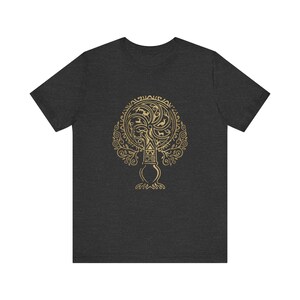 Georgian Tree of Life Shirt, Colchis Goldwork Tee, Sakartvelo Gift, Republic of Georgia T-Shirt, Qvevri Georgian Roots Heritage Gift image 2