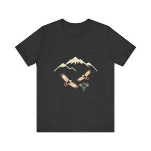 Caucasus Mountains Shirt, Georgian Eagle Grapes Tee, Sakartvelo Gift, Republic of Georgia T-Shirt, Georgian Roots Heritage Gift image 2