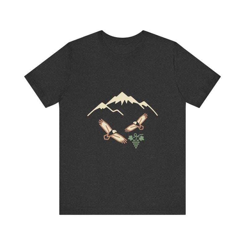 Caucasus Mountains Shirt, Georgian Eagle Grapes Tee, Sakartvelo Gift, Republic of Georgia T-Shirt, Georgian Roots Heritage Gift image 2