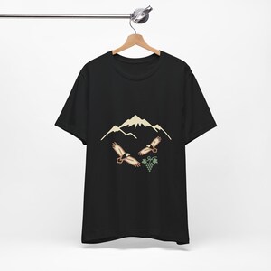 Caucasus Mountains Shirt, Georgian Eagle Grapes Tee, Sakartvelo Gift, Republic of Georgia T-Shirt, Georgian Roots Heritage Gift image 5