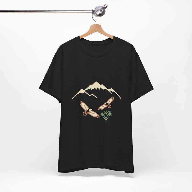 Caucasus Mountains Shirt, Georgian Eagle Grapes Tee, Sakartvelo Gift, Republic of Georgia T-Shirt, Georgian Roots Heritage Gift image 5