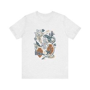 Svaneti Shirt, Georgian Mountains Tee, Sakartvelo Gift, Republic of Georgia T-Shirt, Caucasus Georgia Travel Georgian Roots Gift image 2