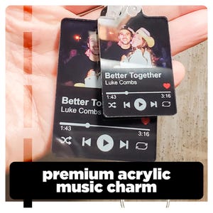 Personalized Music Charm | Custom Album Keyring Gift for Girlfriend or Boyfriend