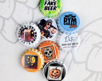 Custom Bottle Caps with Logo or Text – Personalized Caps for Brewers, Weddings, Parties & Businesses – Unique Gift Idea
