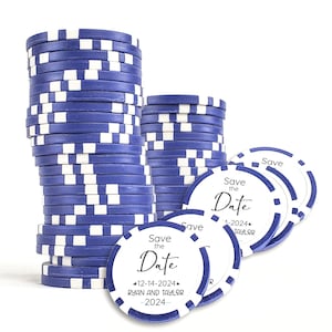 Save the Date Invitation Poker Chips | Your Own Photos and Type