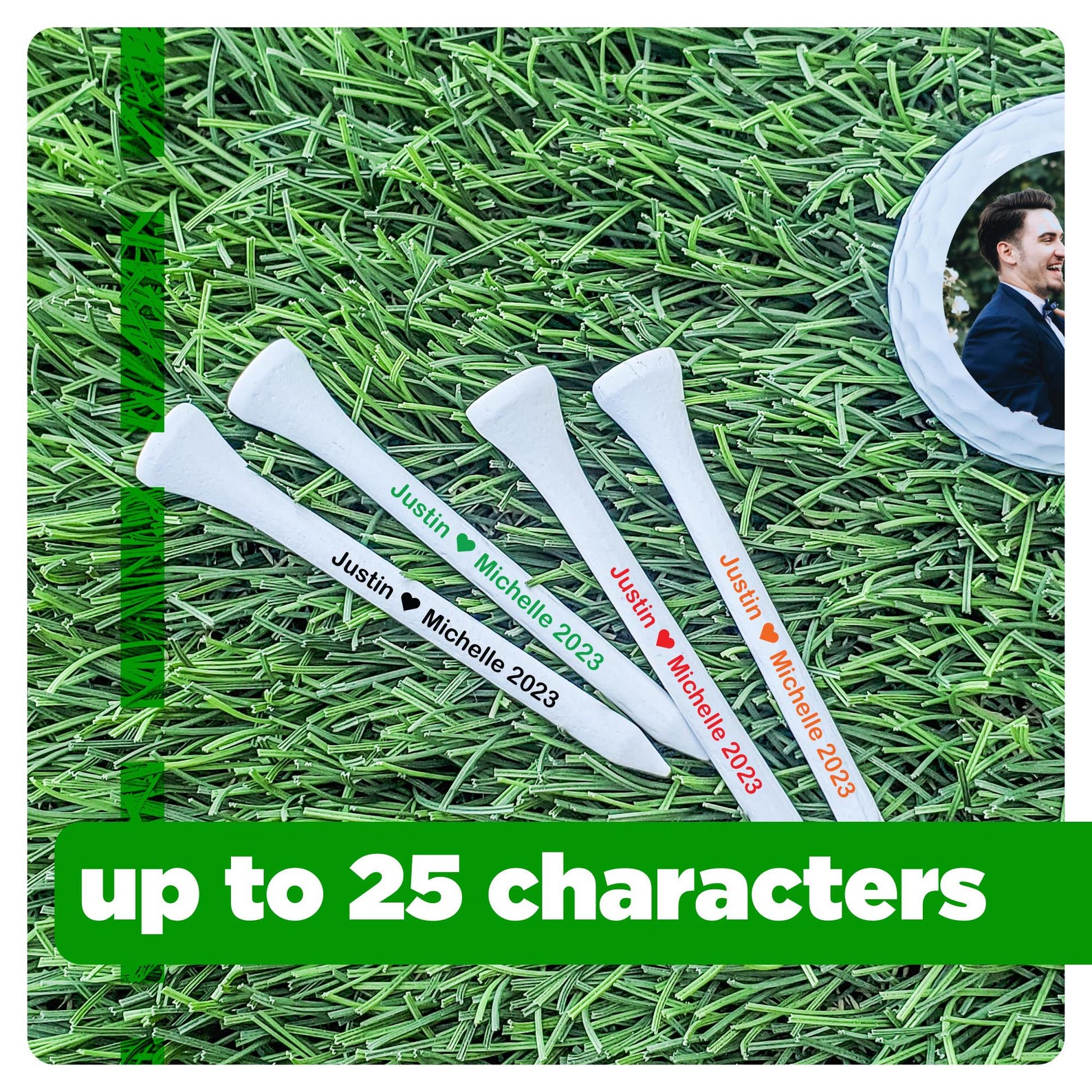 Personalized Golf Tees With Names | Direct to Print Golf Tee, Custom ...
