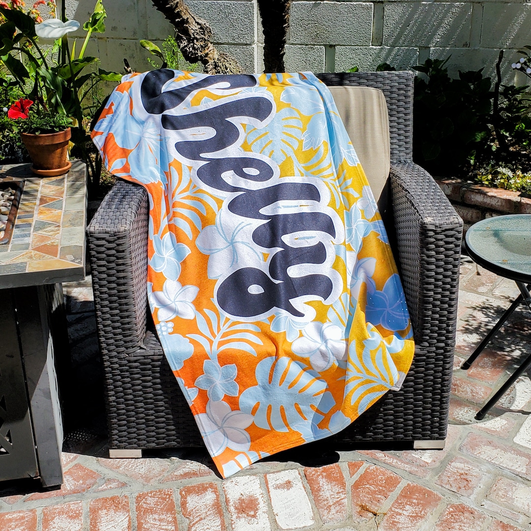 Personalized Beach Towels for Kids With Name Customized Towels Beach