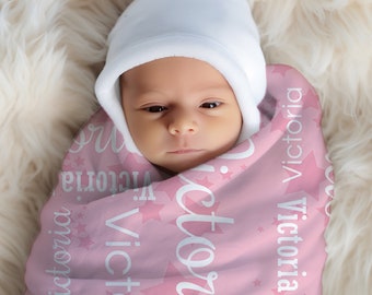 Personalized 30x40 Pink Sherpa Blanket - Soft and Cozy Custom Gift for Newborns and Kids