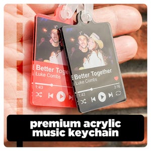 Personalized Music Keychain | Custom Album Keyring Gift for Girlfriend or Boyfriend