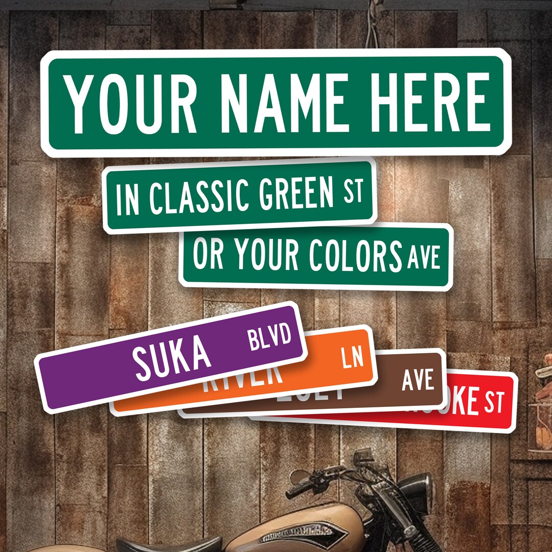 Custom Metal Street Sign | Personalized Home Decor | Nostalgic Gift ...