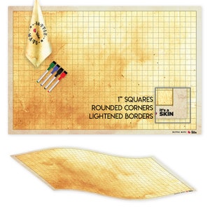 The Ultimate D&D RPG Battle Mat, Dungeons and Dragons Map Tiles, Table Top, Roleplay Games. 36"x24" Mat, dry erase markers, cloth