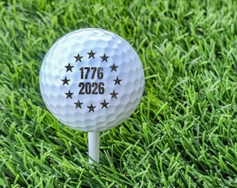 Patriotic Golf Ball Gift | 1776–2026 America 250 | Unique Golf Gift for Dad, Veterans & Golfers