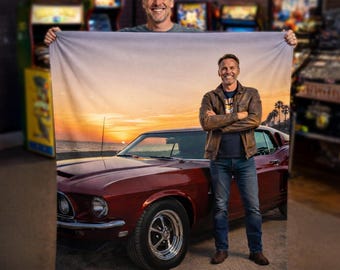 Custom Car Photo Blanket Personalized Auto Lover Gift – Sherpa or Minky 30x40 50x60 60x80