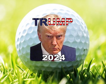 Trump 2024 Mugshot Golf Balls , My President Funny Christmas Gift Stocking Stuffer President Trump 45 47 Trump 2024 USA