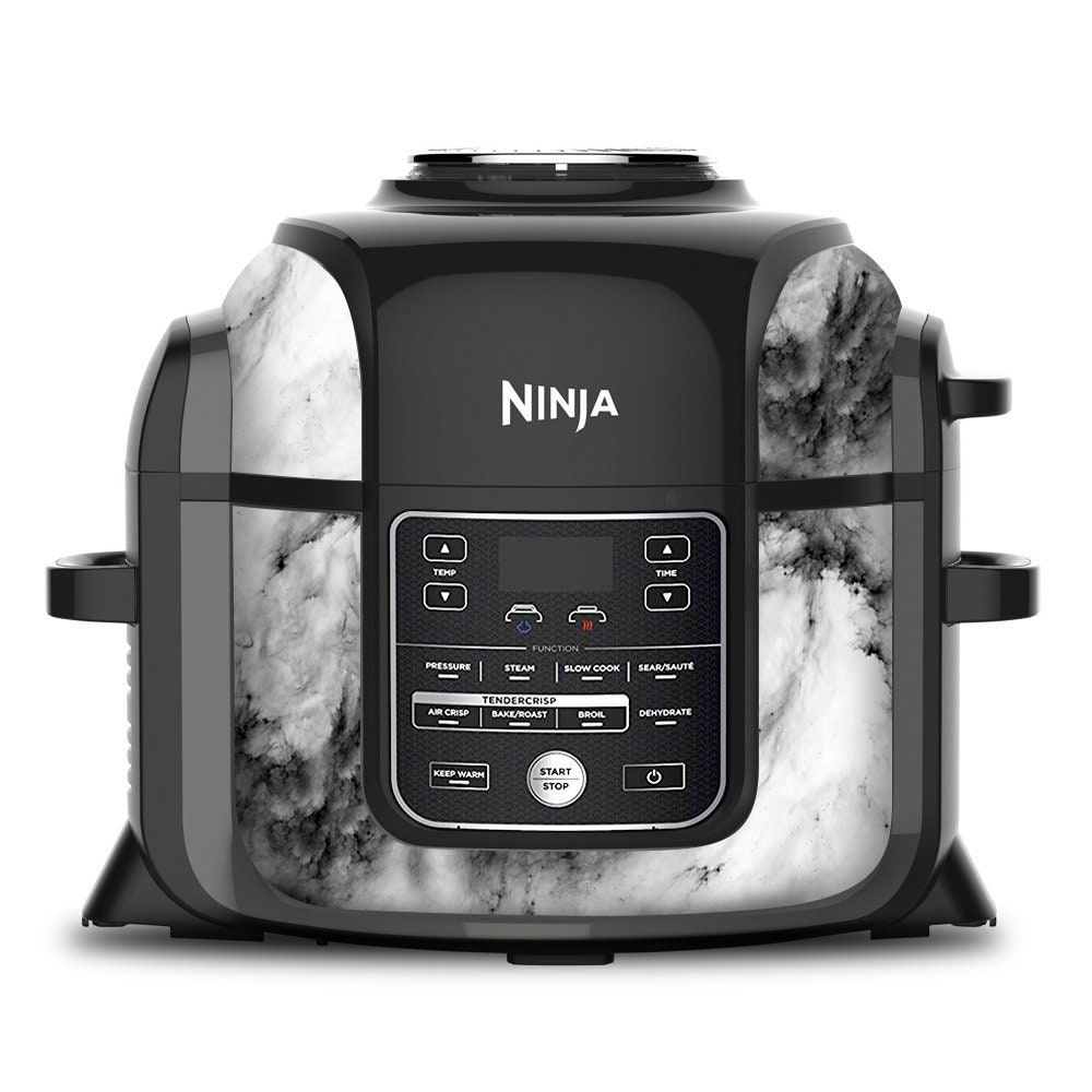 Ninja Foodi 8 Quart Wrap Fits Deluxe Cooker Model FD402 LP3 Stainless Steel  Accessories Cover Sticker Grey White Marble 