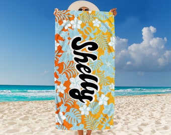 My Spring Break Personalized Towel Summer - Your Name Bath Towel Birthday Gift Vacation Custom towel Bachelorette Party Bridal Shower