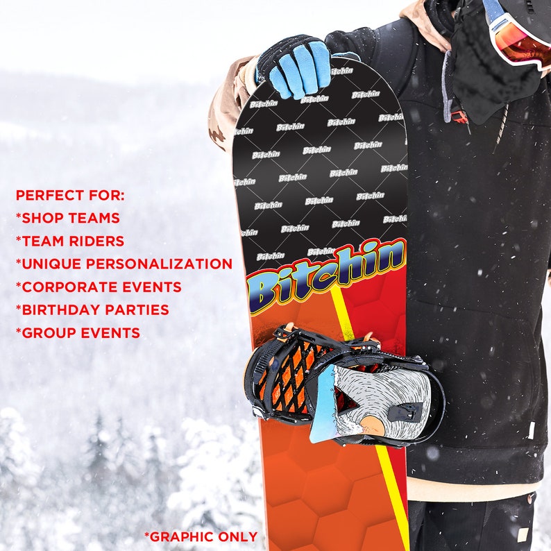 Custom Snowboard Wrap Sticker Skin Cover Your Design Upload Etsy