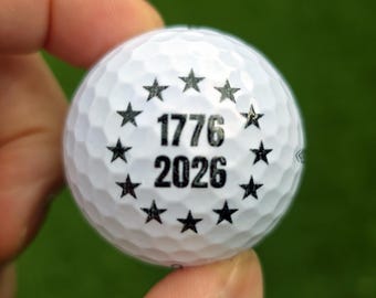 1776–2026 USA Golf Ball | Clean Patriotic Design | Playable Golf Ball & Collector Keepsake