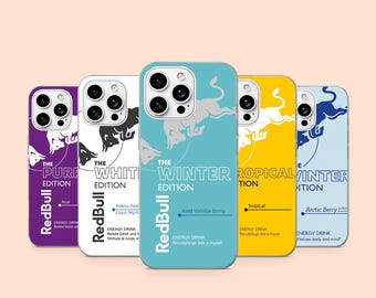 Red Bull Phone Case Unique Cover for iPhone 17Pro, 16, 15, 14, 13, 12, Samsung S26, S25, S24, S23Fe, A16, A56, Pixel 10, 9Pro