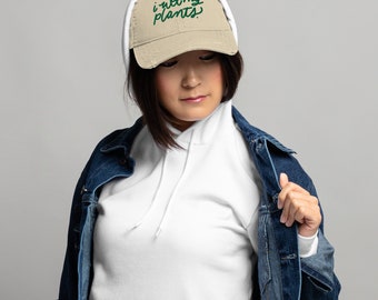 Distressed I Wet My Plants Funny Garden Dad Baseball Hat