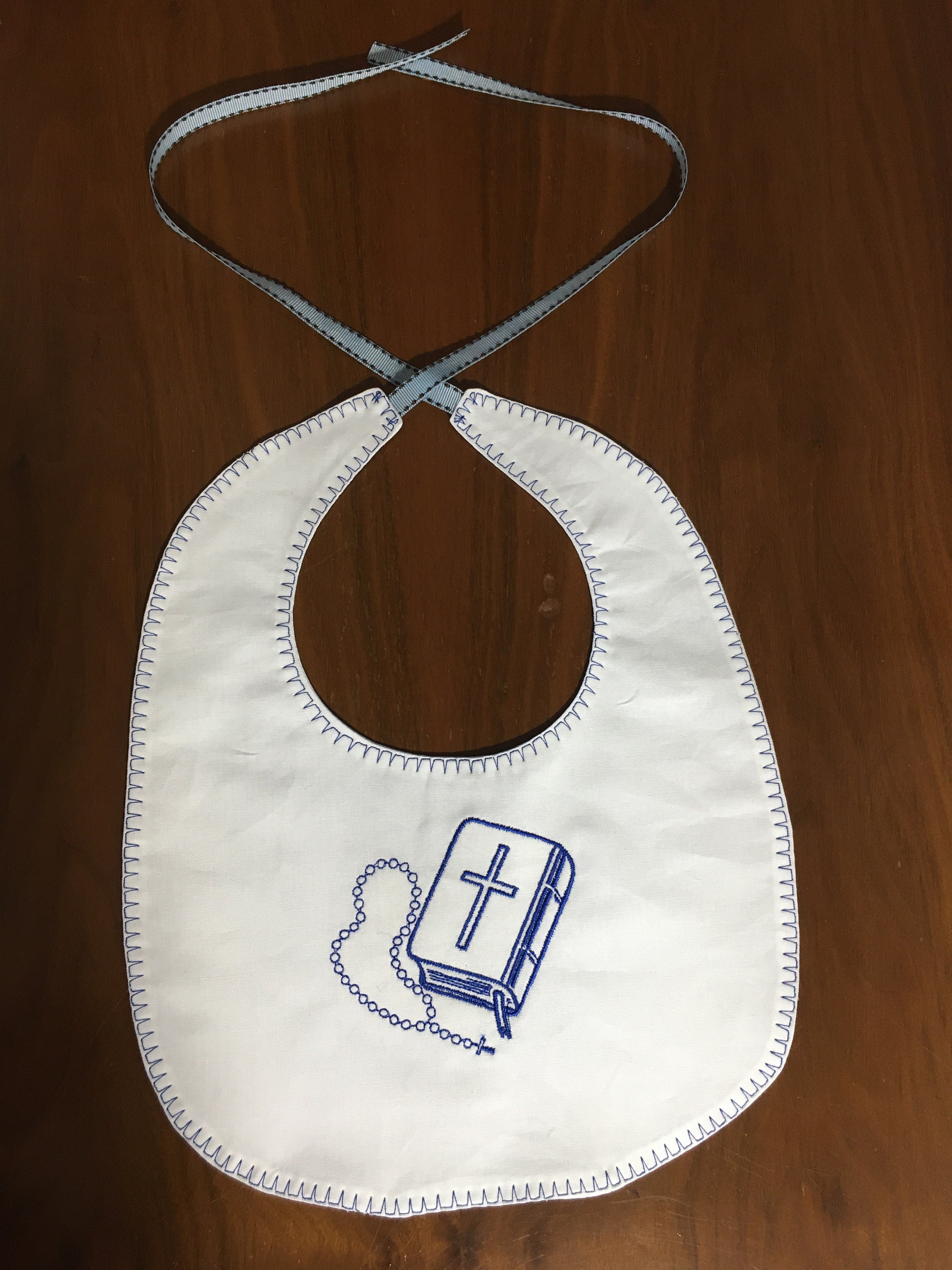 Baby Baptism Bib / Christening Keepsake / Bible / Rosery / Etsy