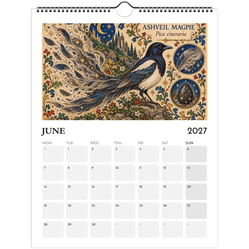 2027 Gothic Wall Calendar, Species Found Only After Midnight, Medieval ...