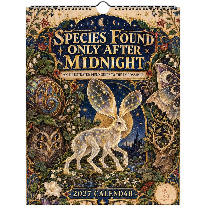 2027 Gothic Wall Calendar, Species Found Only After Midnight, Medieval ...