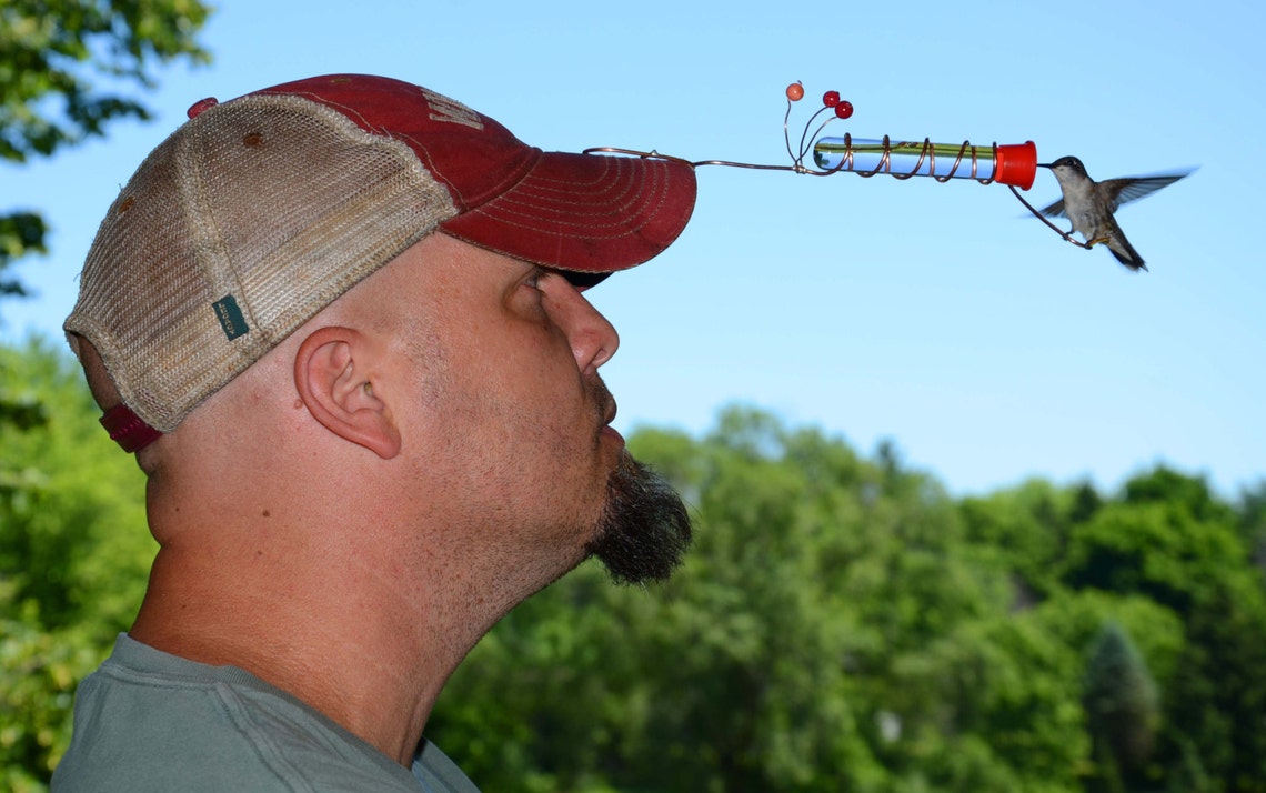Hat Hummingbird Feeder Etsy