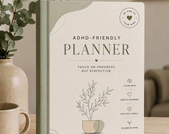 ADHD Planner, Neurodivergent Life Organizer, Low Demand Daily Tracker (PDF Download)