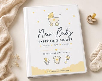 New Baby Expecting Binder, Pregnancy Journal, Birth Plan, Hospital Bag (Digital Download)