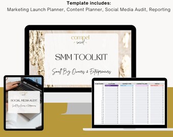 Kit de herramientas de Social Media Manager / Planificador de contenido / Auditoría de redes sociales / Informe de redes sociales / Seguimiento de clientes potenciales