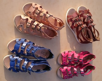 Greek Leather Sandals "elli" code #161
