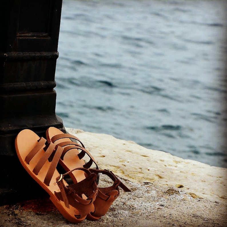 Greek Leather Sandals anthousa code 169-b image 1
