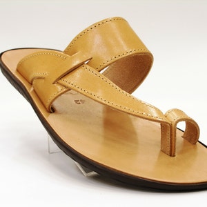 Man Natural Leather Sandals #25