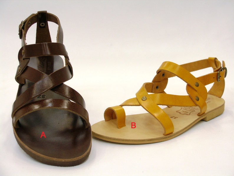 Greek Leather Sandals agnes code 137 image 2