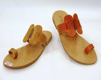 Greek Leather Sandals "daphne" code #152