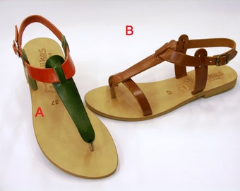 Greek Leather Sandals "maggie" code #200