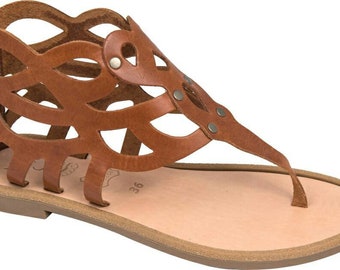 Greek Leather Sandals "Ismini" code #157