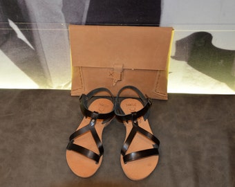 Greek Leather Sandals "ariana" code #144