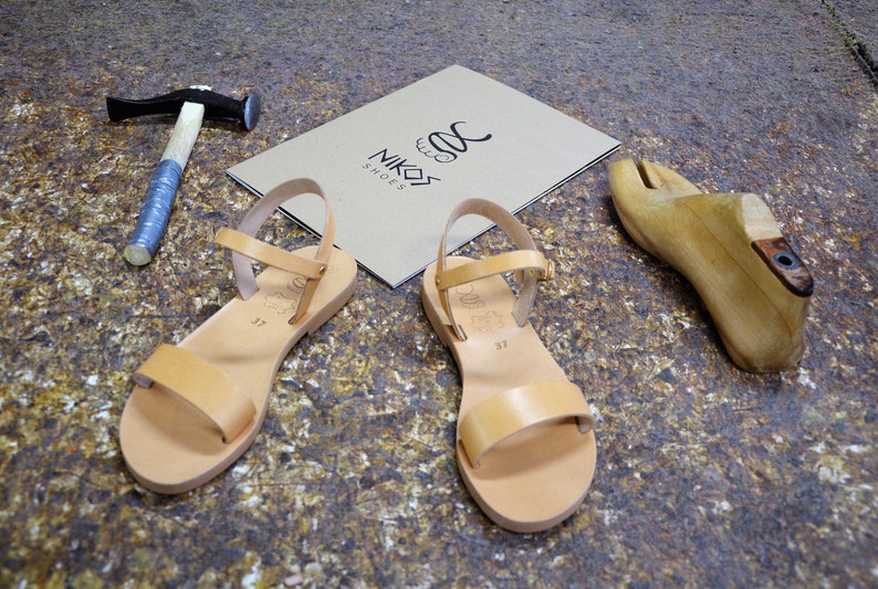 Greek Leather Sandals iris code 204 image 1