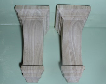 Ekena Millwork CORW04X04X08JERW Rubberwood Corbel- Set of 2