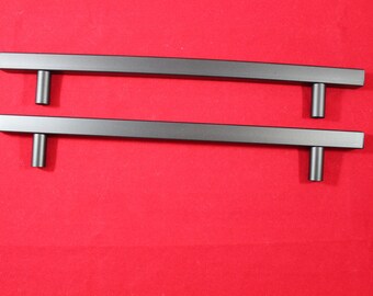 10" Overall Length Black Kitchen Cabinet Door Handles Square Drawer Pulls - File Cabinet Knobs 7-1/2"(192mm) Hole Centers  20 pack