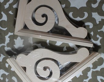 Pair of Ekena  Millwork BKT01X06X08BUMA Bulwark Bracket, Maple 1 1/2" W x 6" D x 8 1/2"