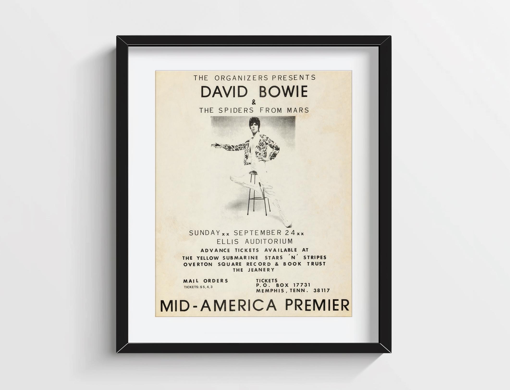 David Bowie Ticket - Etsy