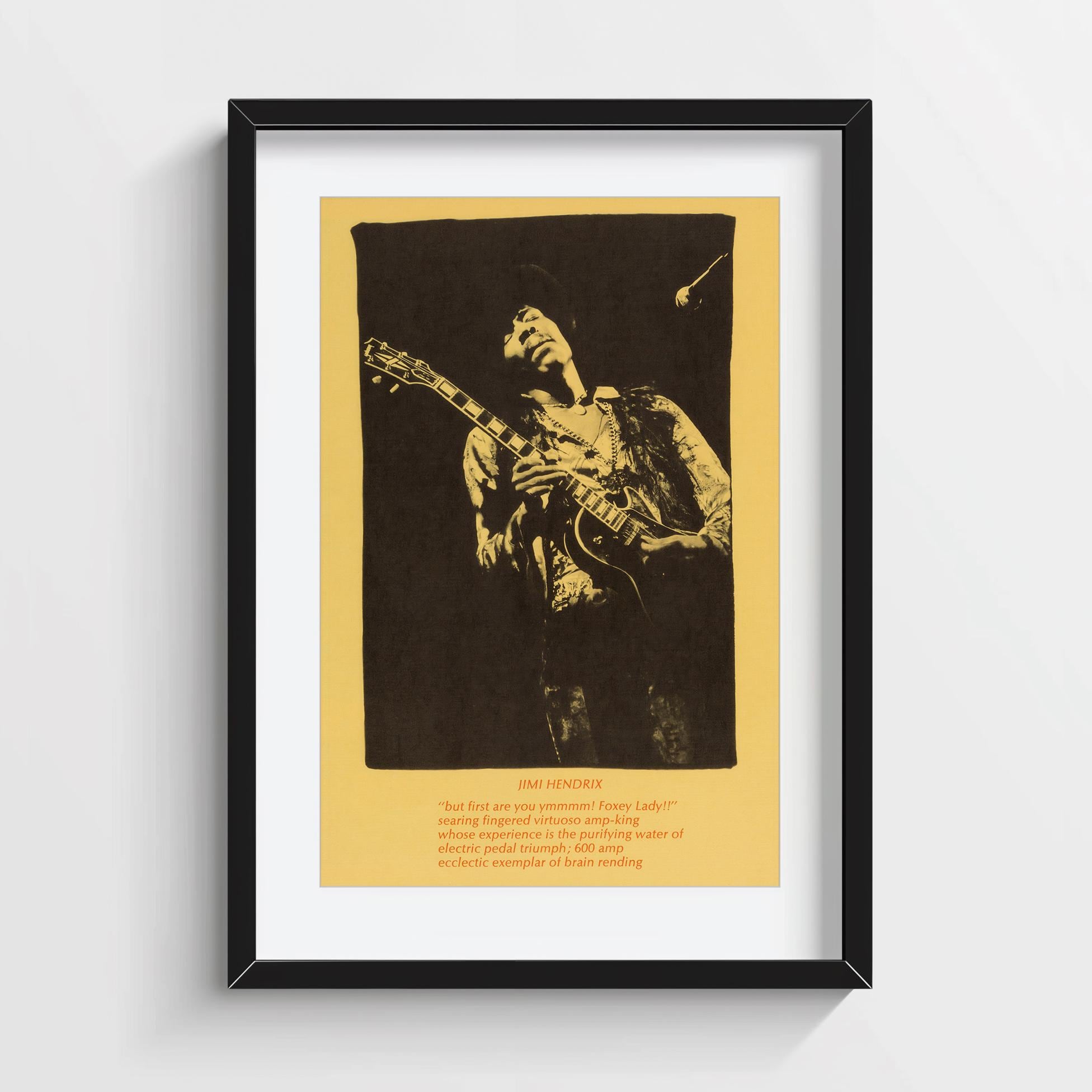 Jimi Hendrix Woodstock Poster - Etsy
