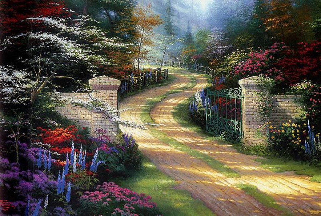 Landscape Oil Painting on Canvas Scenic Wall Art for Home Decor Hand ...