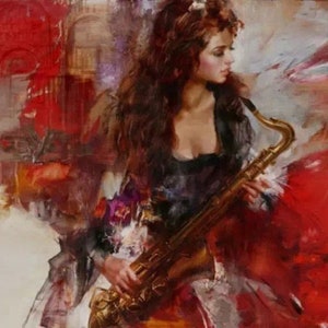 Figure oil painting on canvas modern girl  art for home decor hand painted with High Quality RA019