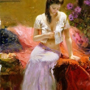 Figure oil painting on canvas modern girl  art for home decor hand painted with High Quality  RA109G